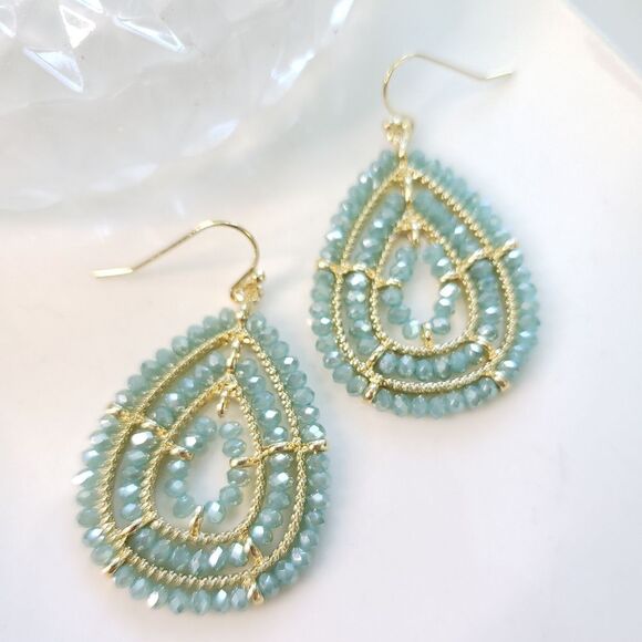 Free People Jewelry - New! FP Glass Stones Dangle Earrings